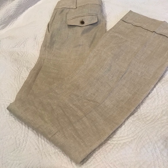 J Crew linen cafe trouser - Picture 1 of 4